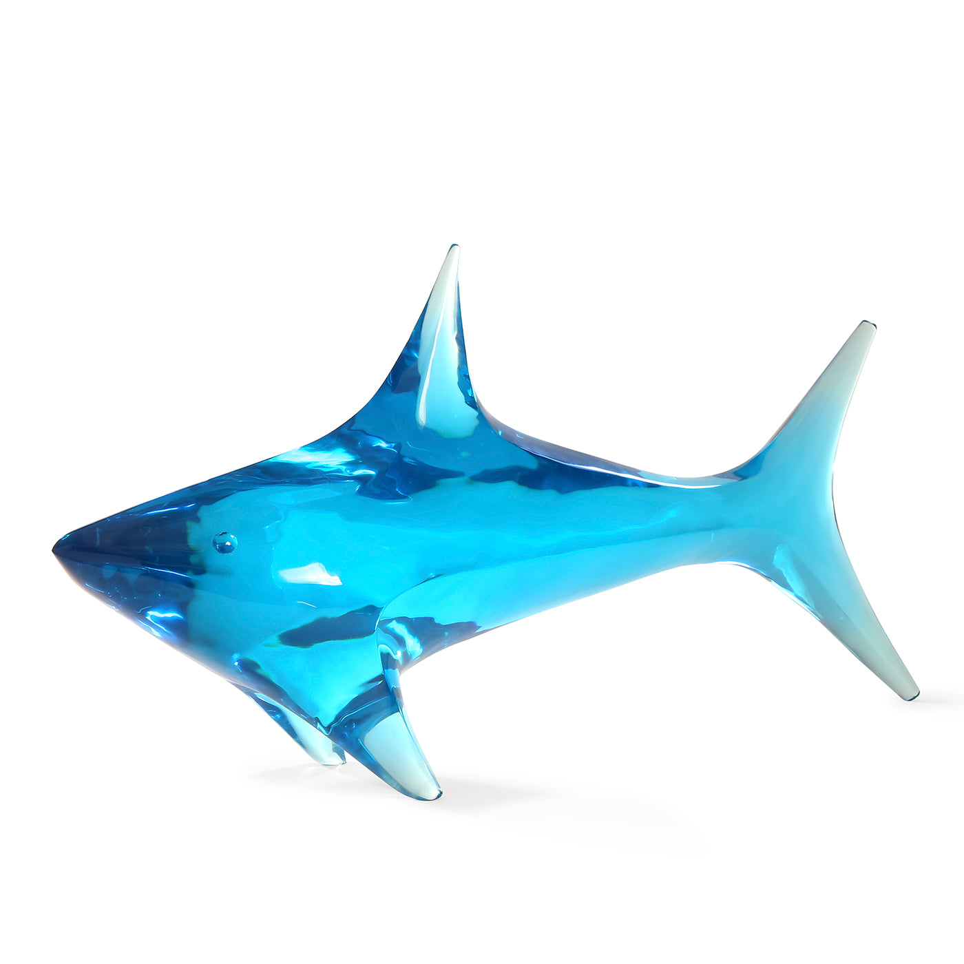 Acrylic Shark Figurine - Handcrafted Clear Resin Shark Decor for Home, Office & Aquarium Display - Perfect for Marine Lovers & Ocean-Themed Decorations