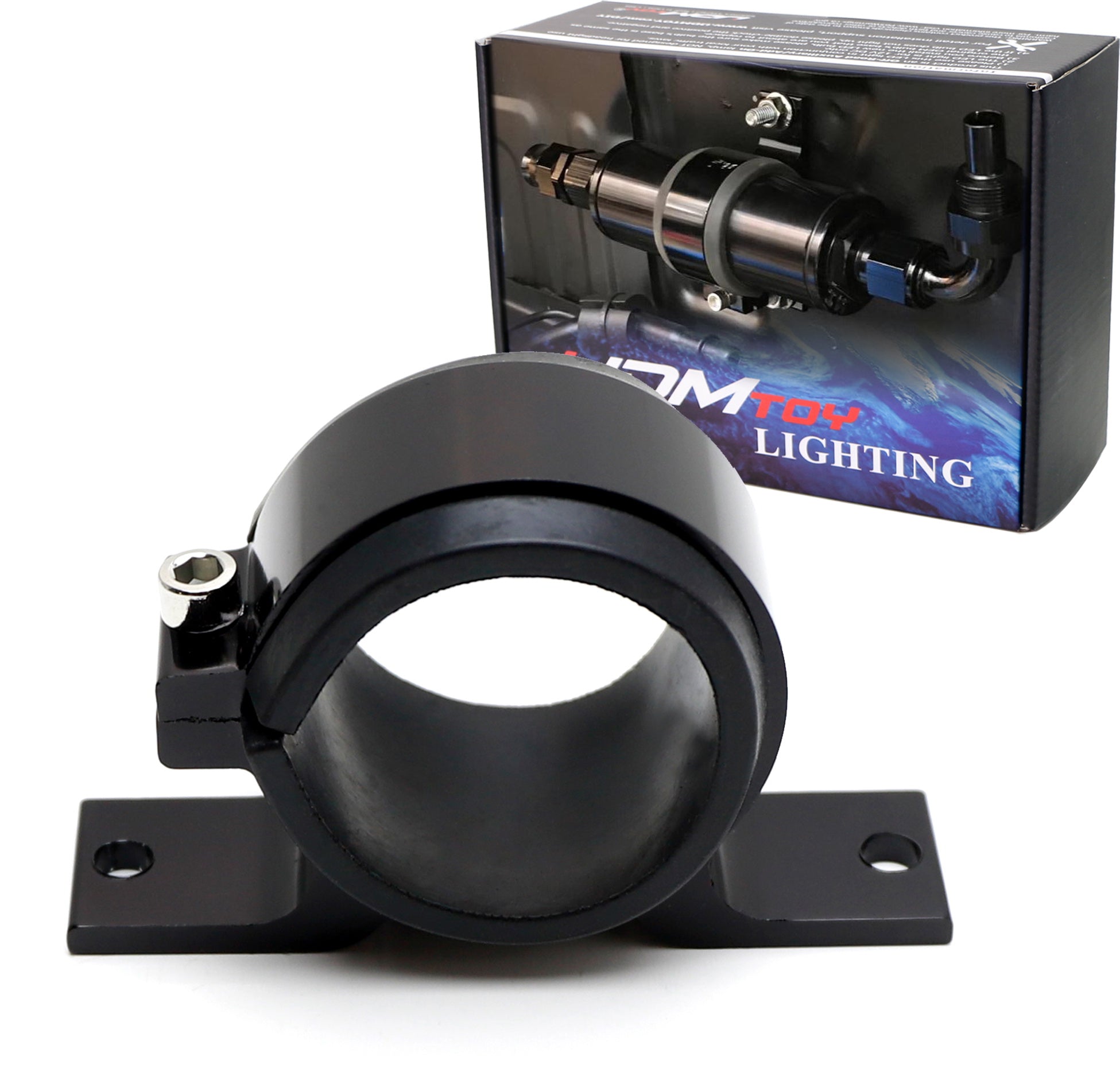 2 Car Aluminum Water/Fuel Pump Bracket & Oil Catch Can Mounting Kit with Rubber Insert - Universal Fit for Engine Bays, DIY Auto Repair & Performance Upgrades