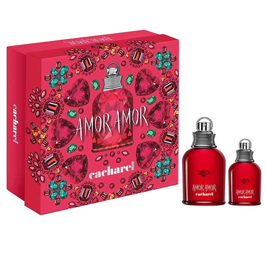 Cacharel Amor Amor 2PCS Women's Perfume Gift Set - 100ML + 30ML EDT Spray for Her | Romantic Date & Special Occasion Fragrance
