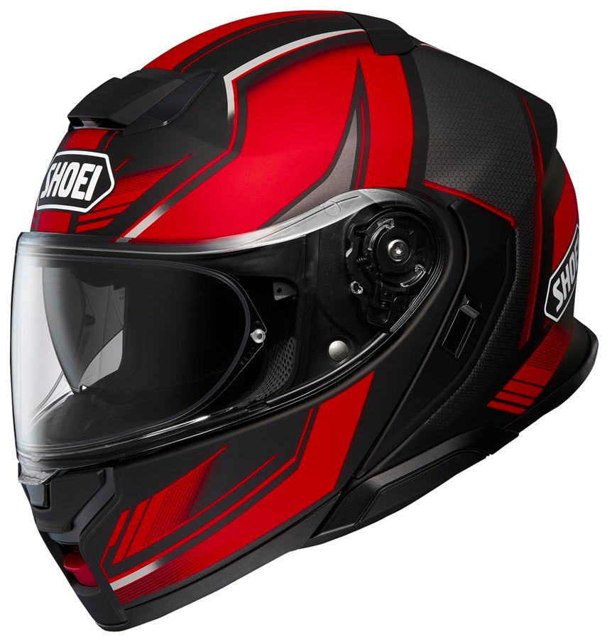 Shoei Neotec 3 Motorcycle Helmet - Grasp Black/Red - DOT & ECE Certified Full Face Helmet for Men & Women - Perfect for Street Riding, Touring & Commuting