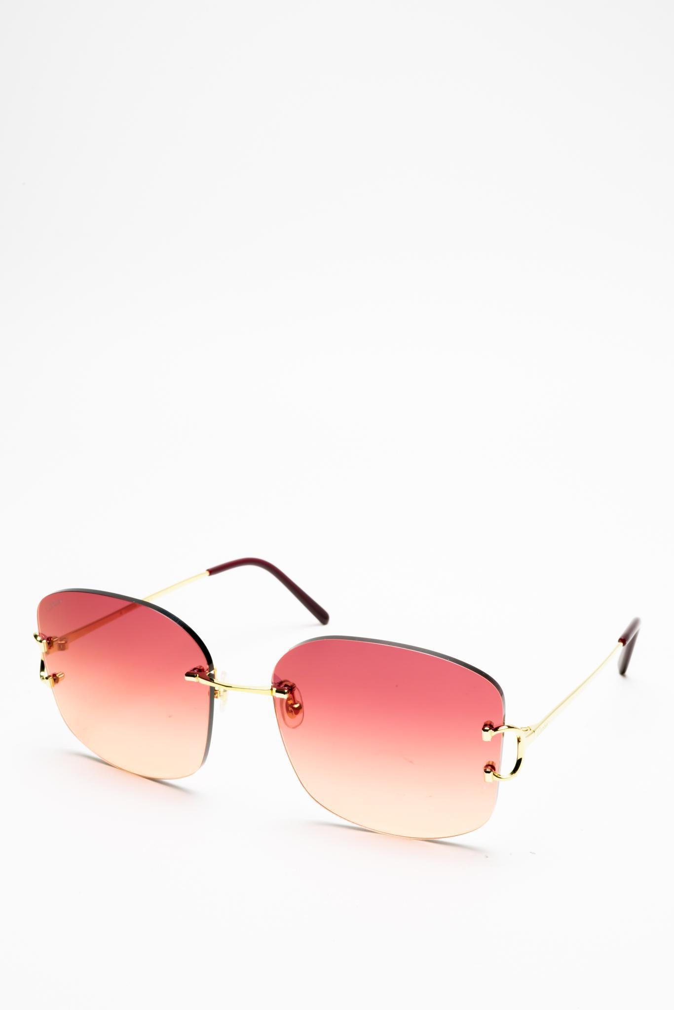Cartier CT0037RS 002 C Décor Sunglasses - Luxury Designer Shades for Women & Men - UV Protection for Outdoor, Beach & Driving