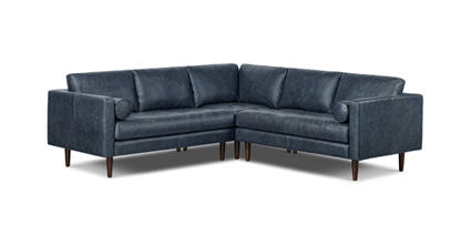 Luxury Napa Leather Corner Sectional Sofa - Modern L-Shaped Couch for Living Room, Home Theater & Office - Soft & Durable Genuine Leather Furniture
