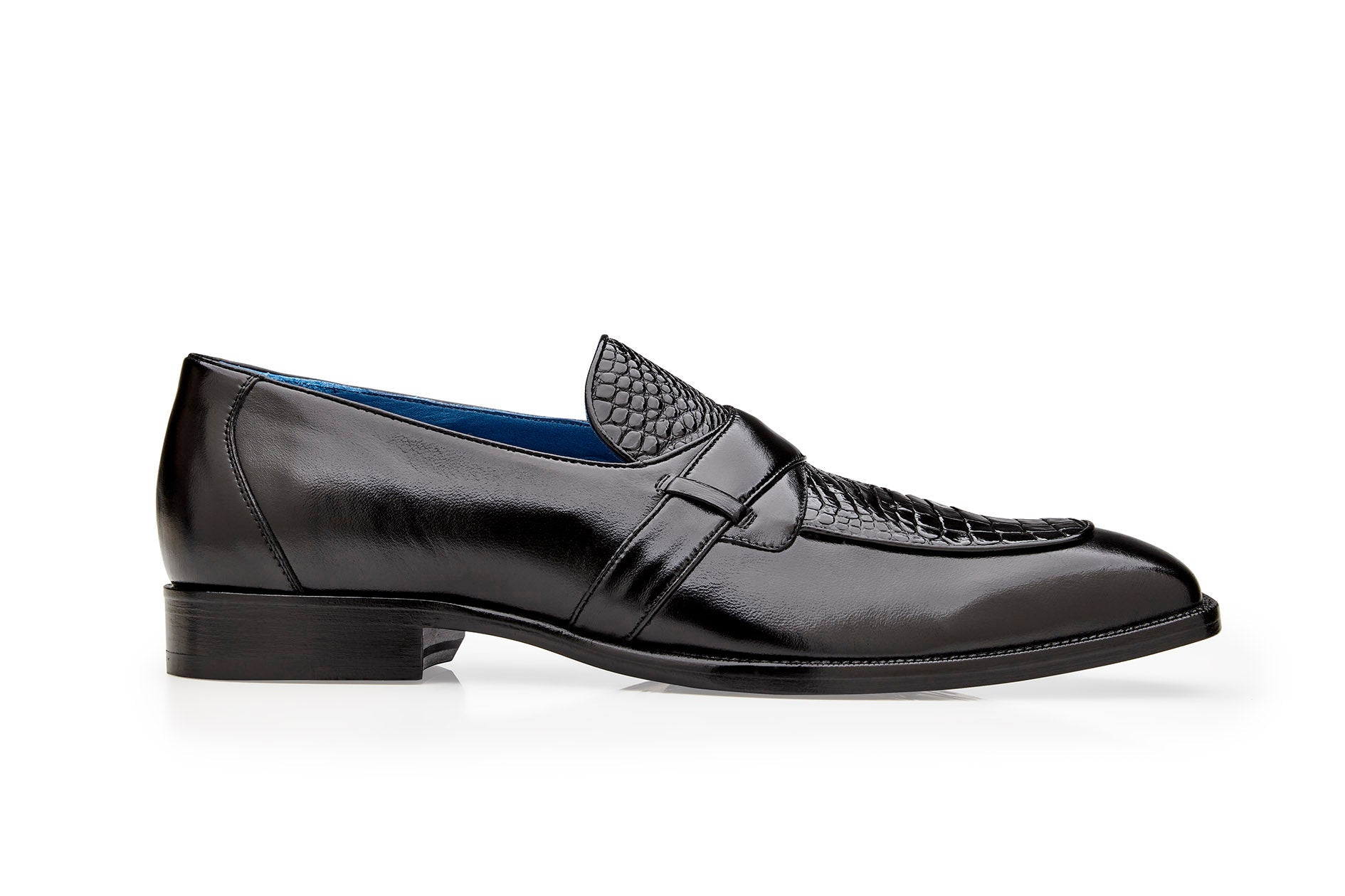 Belvedere Tornado Genuine American Alligator & Italian Calf Leather Dress Shoes for Men - Black R74 - Perfect for Business Meetings, Weddings & Formal Occasions