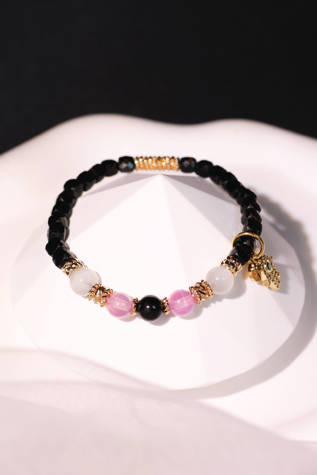 Evil Eye Pink Bracelet for Women - Protection & Good Luck Charm - Night Wear, Gift for Her, Spiritual Jewelry for Positive Energy & Warding Off Negativity