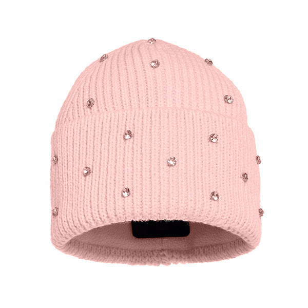 GOLDBERGH DREAM BEANIE with STRASS CRYSTALS - Women's Fashion Winter Hat for Cold Weather, Parties & Outdoor Activities