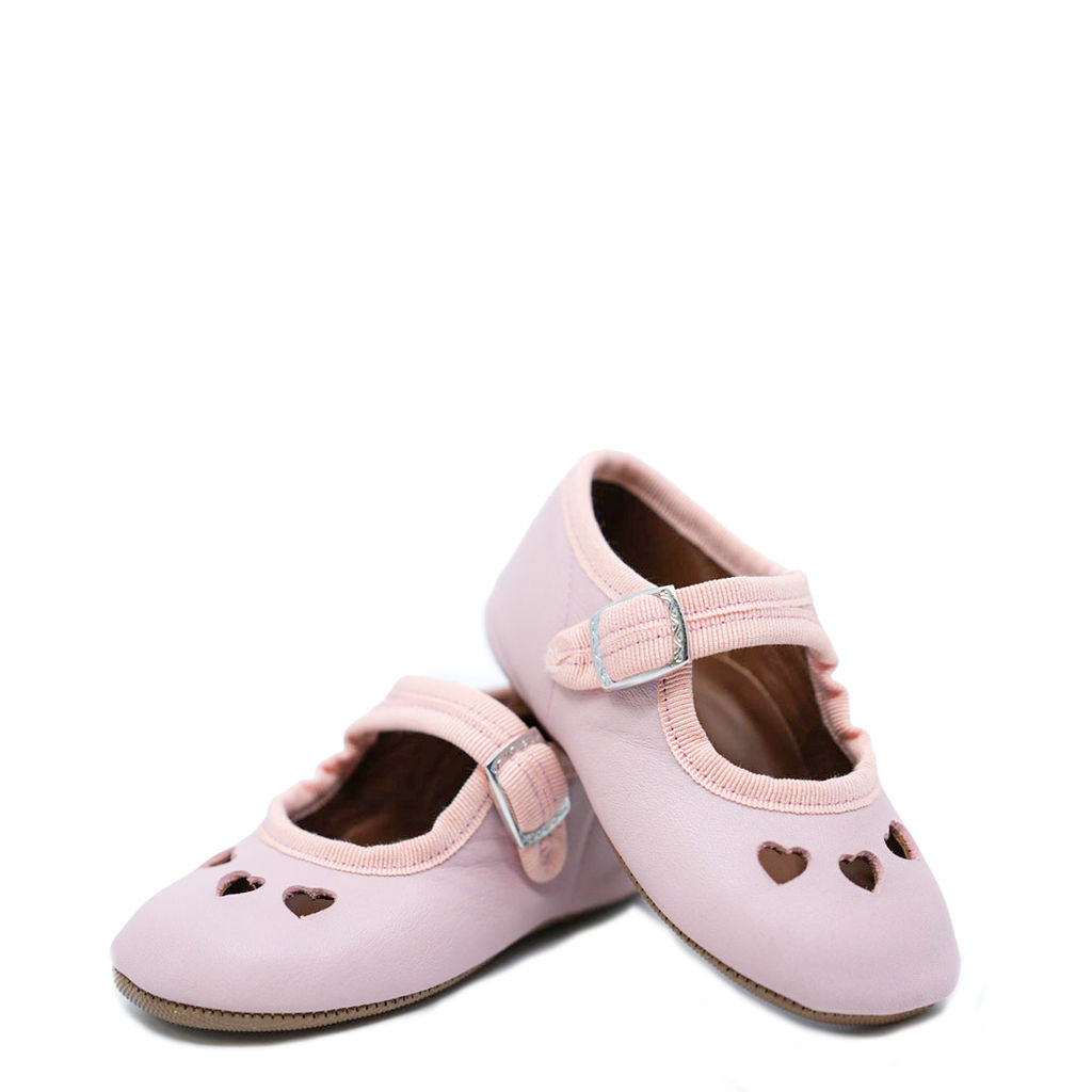 Pepe Pink Heart Cutout Softsole Mary Jane Shoes for Baby Girls - Comfortable First Walkers with Non-Slip Soles | Perfect for Special Occasions, Photo Shoots & Everyday Wear