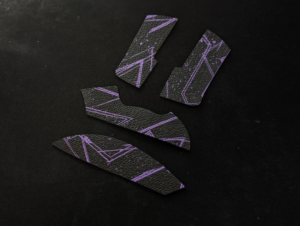 BT.L Ergonomic Mouse Grip for Razer Deathadder V3 Pro - Anti-Slip Black & Purple Gaming Grip Tape - Improve Comfort & Control for FPS, MOBA & Esports Gaming