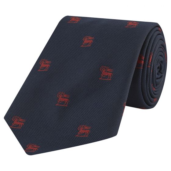 Middle Temple Crest Navy/Red Silk Tie - Premium Elegant Necktie for Men - Perfect for Business, Weddings & Formal Events