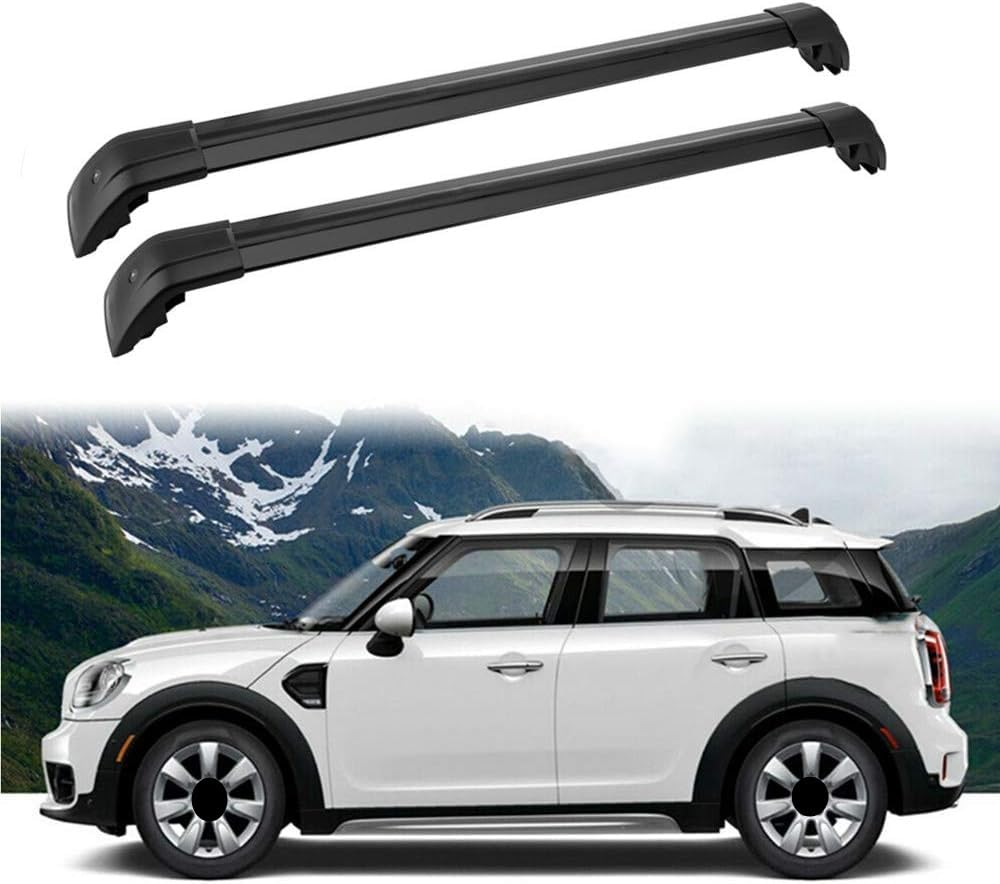 Universal Roof Rack Cross Bars for Mini Cooper Countryman 2011-2022 - Heavy Duty Black Luggage Cargo Carrier - Perfect for Road Trips, Camping & Outdoor Adventures