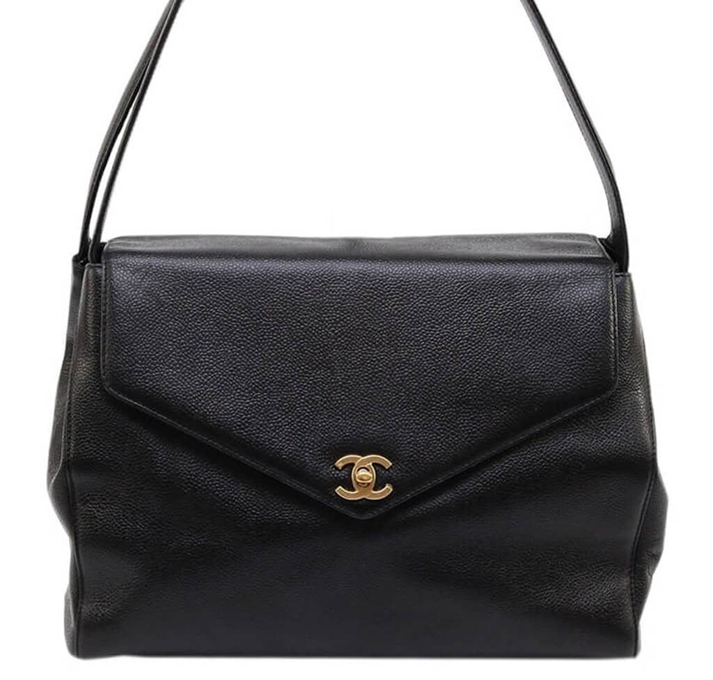 Chanel Classic Flap Bag Black Caviar Leather with Gold Hardware - Luxury Designer Handbag for Women, Perfect for Evening Events & Special Occasions