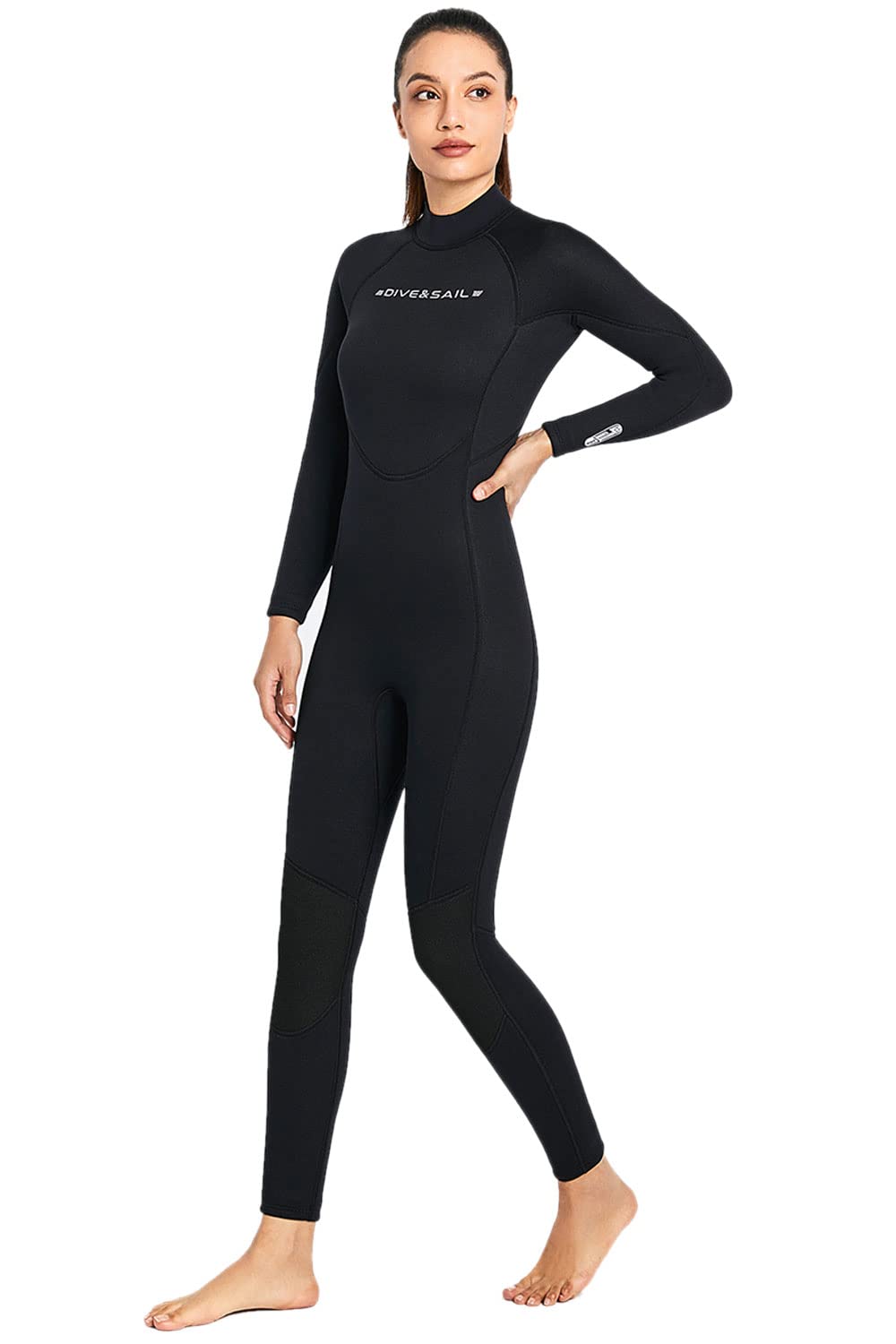 3mm Neoprene Full Body Wetsuit for Men & Women - One Piece Long Sleeve Diving Suit for Surfing, Snorkeling & Water Sports - UV Sun Protection & Thermal Insulation - Perfect for Beach Vacations, Scuba Diving & Cold Water Swimming