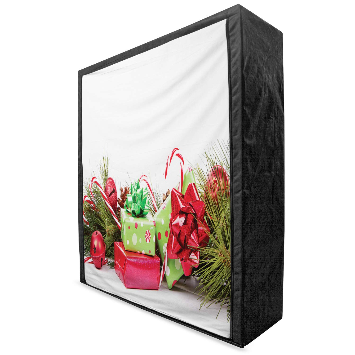 Ambesonne Christmas Portable Fabric Wardrobe with Shelves - 59