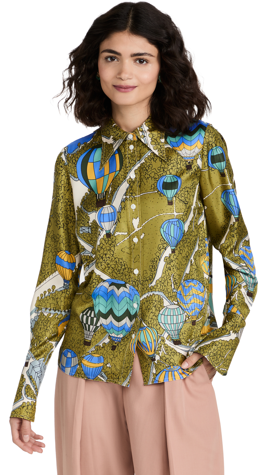 Tory Burch Women's Silk Twill Shirt - Elegant Blouse for Work & Special Occasions | Breathable & Comfortable Silk Top for Office, Dinner Dates & Formal Events
