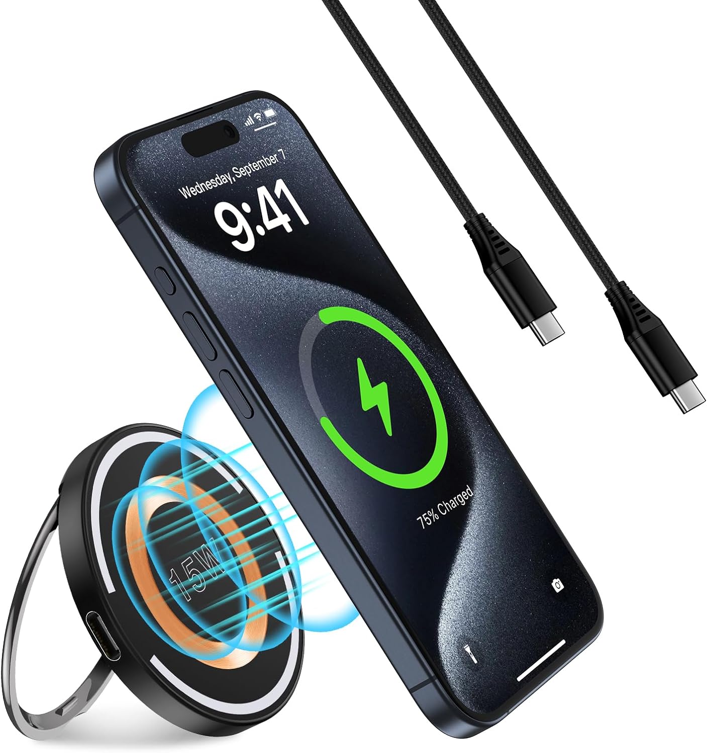 MagSafe Wireless Charging Station for iPhone 16 Pro Max - Fast Qi-Compatible Charger for iPhone 16/15/14 Series | Perfect for Home, Office & Travel Use
