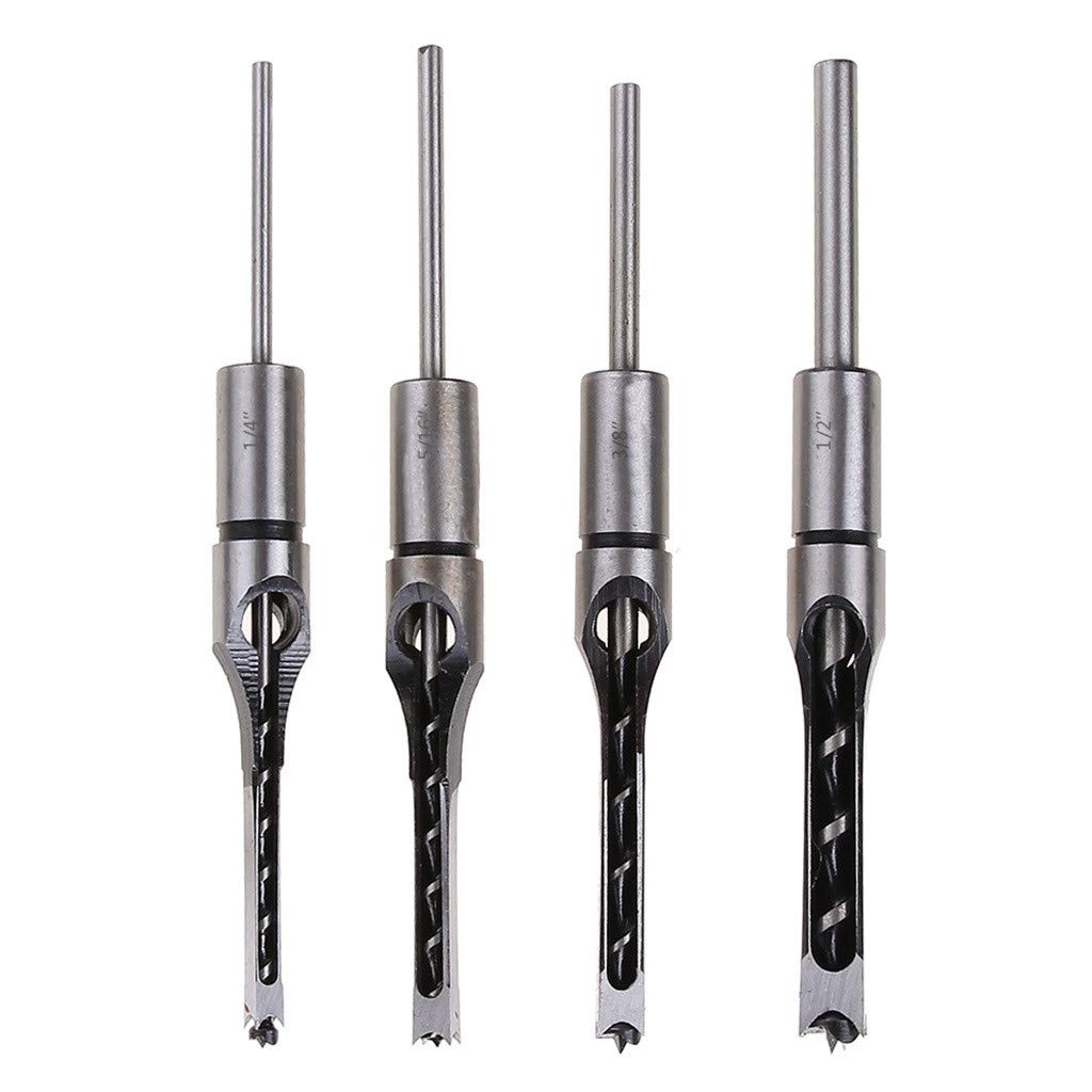 Square Hole Drill Bits Kit - Mortising Chisel Set for Woodworking, Carpentry & DIY Projects | Perfect for Joinery, Furniture Making & Cabinet Construction