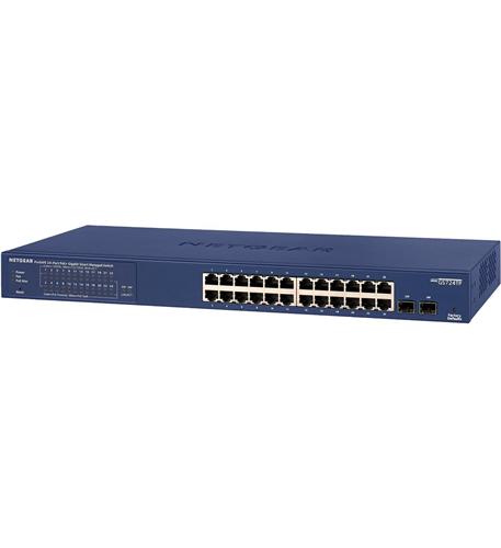 NETGEAR GS724TP 24-Port Gigabit PoE+ Managed Switch with 200W Power Budget - Ideal for Office Networks, IP Camera Systems, and VoIP Phone Setups