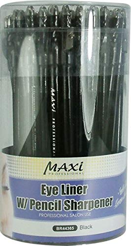 Brittny Black Eyeliner Pencil 6-Pack with Sharpener for Daily Makeup