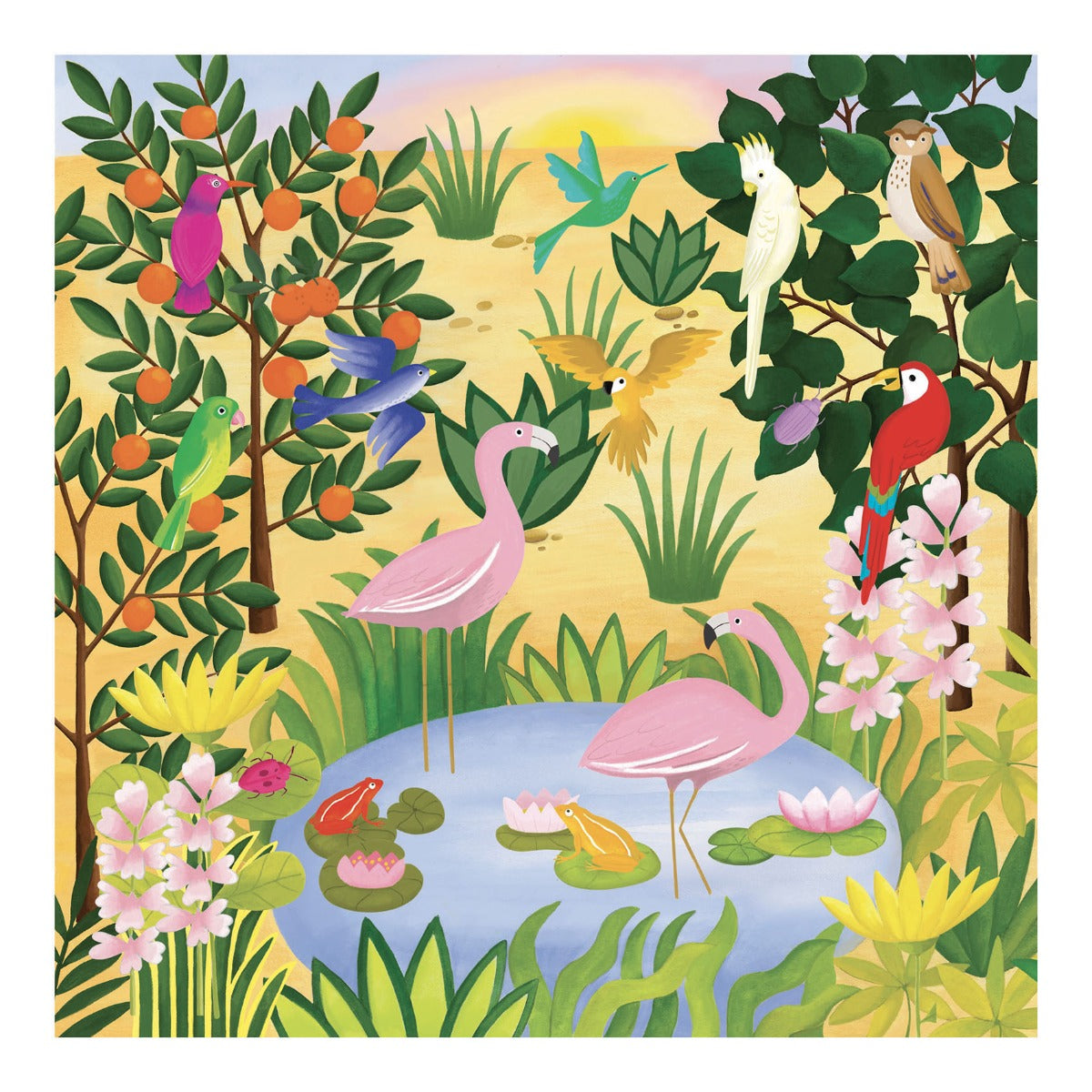 Djeco Inspired By A Moment In Time (Rousseau) - Rub On Transfer Art Activity Kit for Kids & Adults - Creative DIY Home Decor & Gift Idea