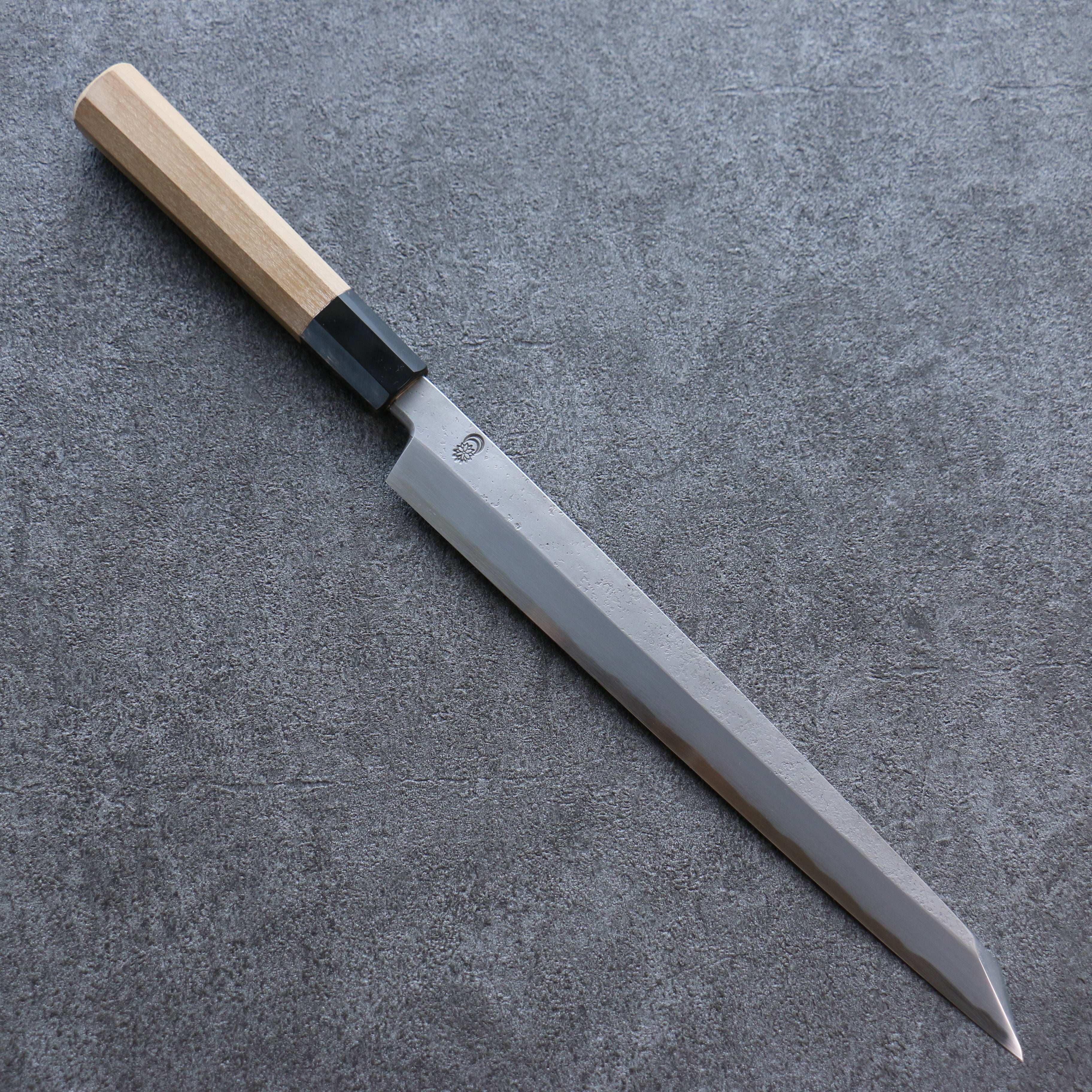Premium Kikuzuki White Steel No.2 Nashiji Kiritsuke Yanagiba 270mm Japanese Chef Knife with Magnolia Wood Handle - Perfect for Sushi, Sashimi & Precision Cutting