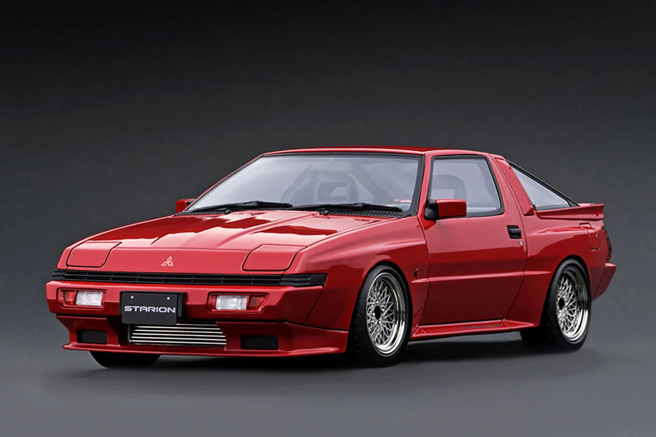 1:18 Scale Mitsubishi Starion 2600 GSR VR (E 187A) Diecast Model Car - Red Collectible Vehicle for Display & Racing Enthusiasts - Perfect for Home Office Decor, Car Shows & Gift Giving