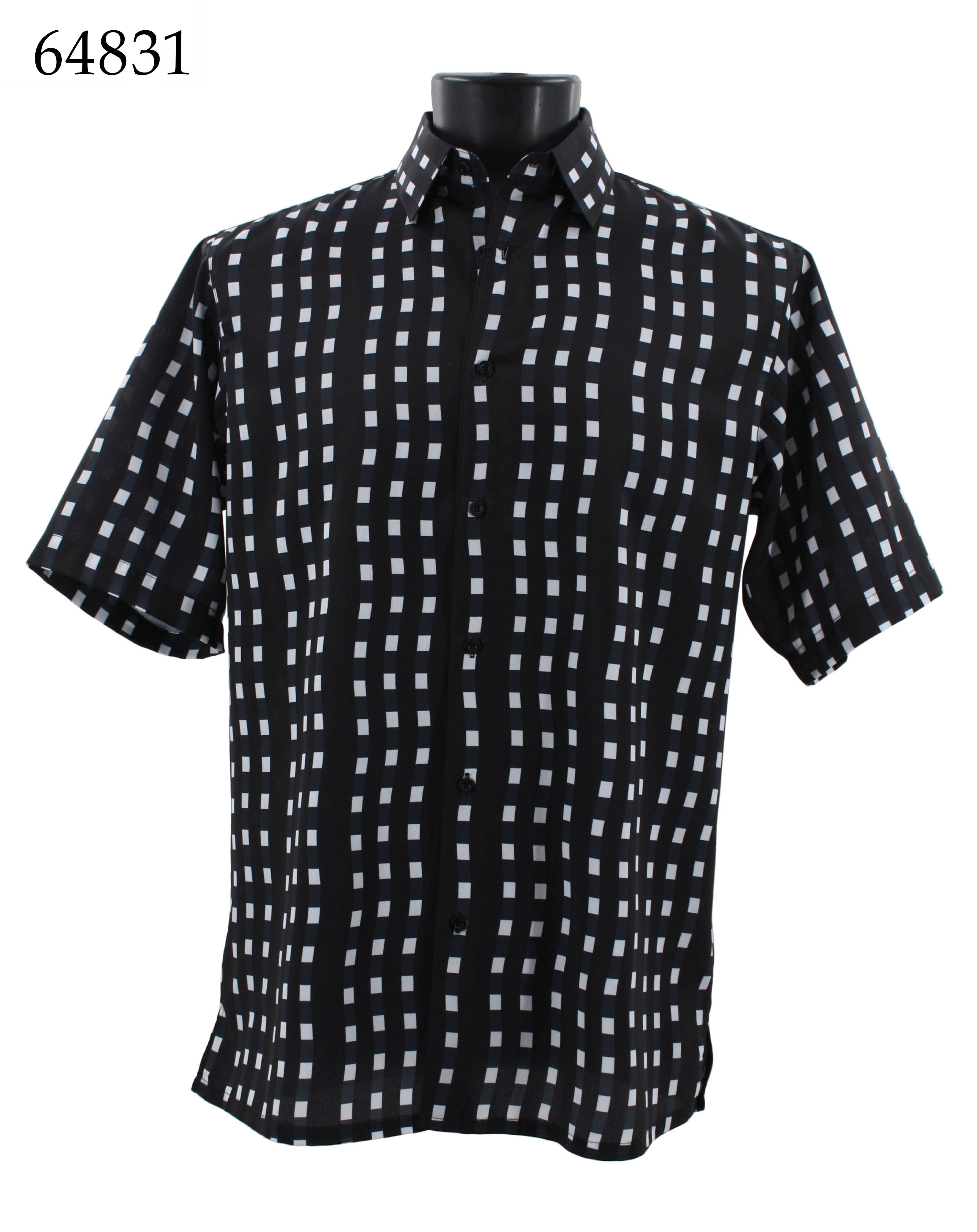 Bassiri Men's Short Sleeve Casual Shirt 64831 - Breathable Cotton Comfort for Summer, Office & Outdoor Activities
