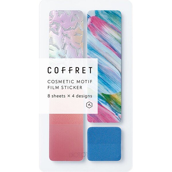 KING JIM COFFRET Cosmetic Motif Film Stickers Bar - Decorative Stickers for Scrapbooking, Journaling & DIY Crafts - Perfect for Planners, Notebooks & Gift Wrapping