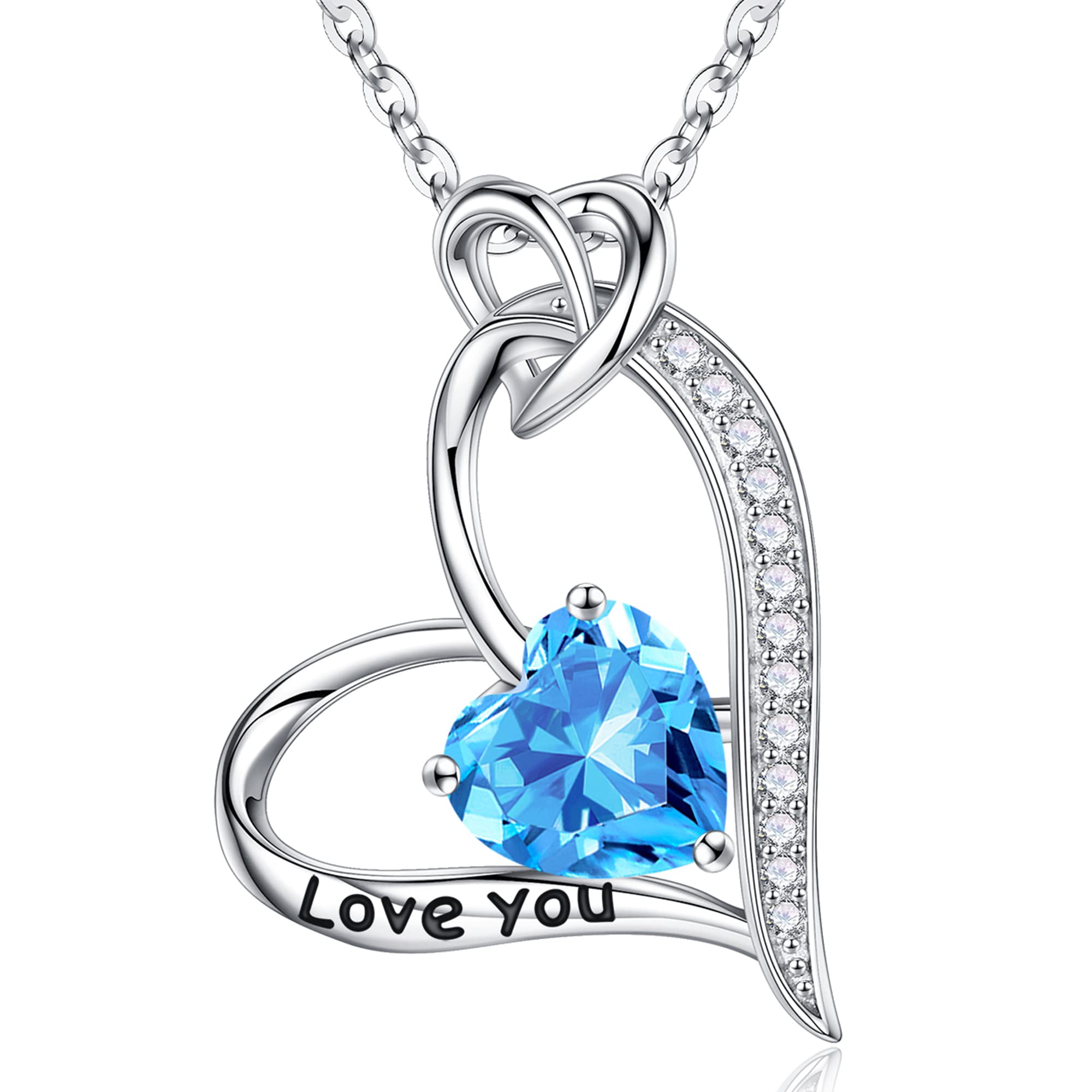 925 Sterling Silver Love Heart Pendant Necklace for Women - Romantic Valentine's Day, Anniversary, Mother's Day, Christmas & Birthday Gift for Her (Mom, Grandma, Sister, Daughter) | Elegant Jewelry for Special Occasions & Everyday Wear