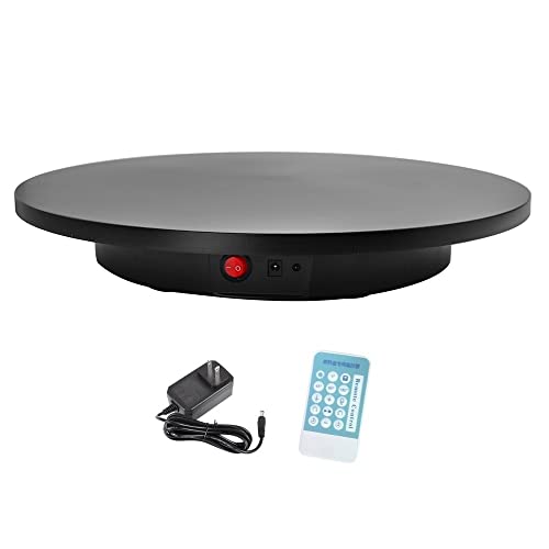 360 Degree Motorized Rotating Display Stand - 16.5 Inch Diameter Turntable for Product Photography, Showcase & Exhibits - Heavy Duty 220lb Capacity (Black) - Perfect for Ecommerce, Retail Displays & Social Media Content Creation