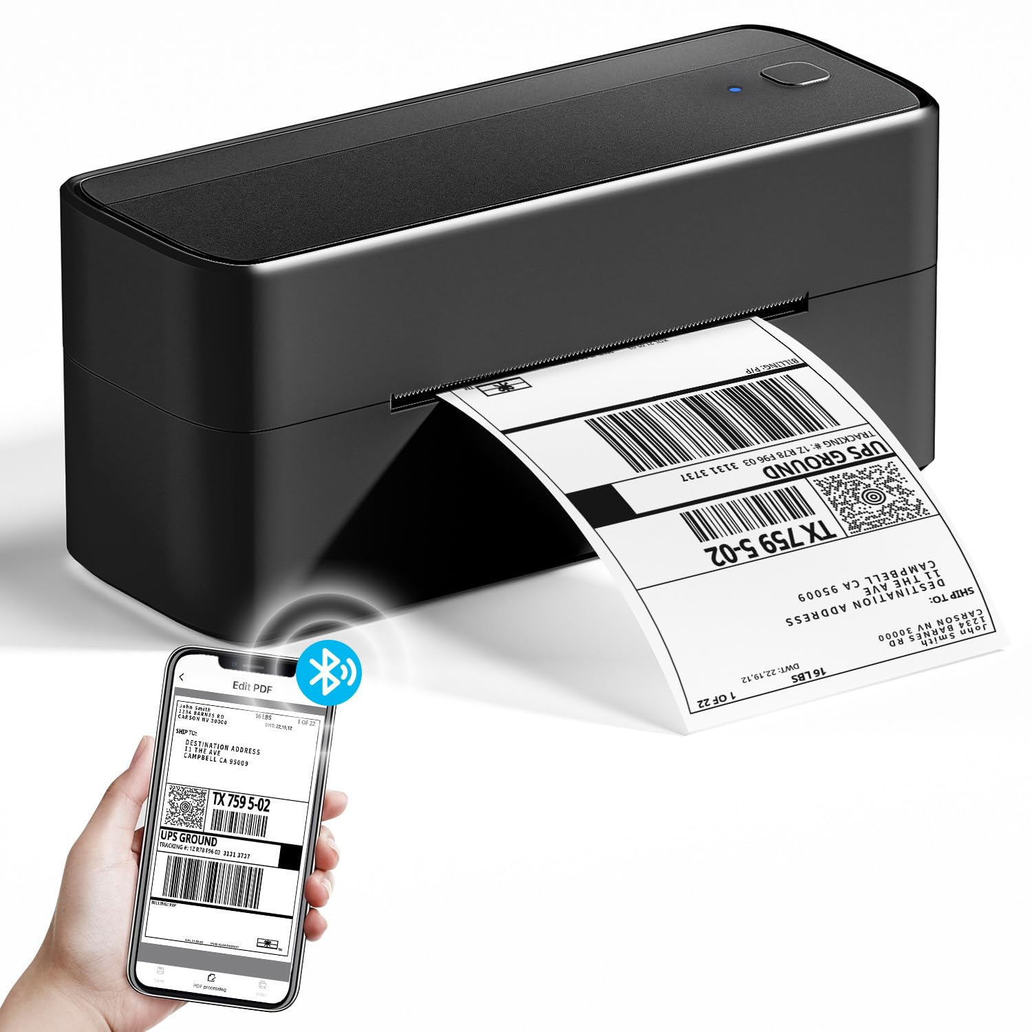 Phomemo 241BT 4x6 Bluetooth Thermal Label Printer for Barcode Shipping Labels - Compatible with Amazon, Etsy, Shopify, DHL & FedEx - Perfect for Home Office, Small Business & E-commerce Packaging