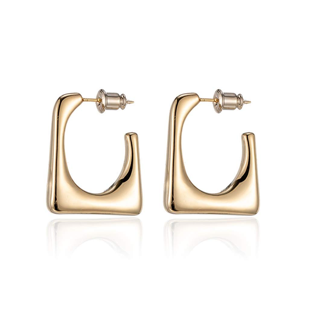 Geometric Earrings for Women - Pure Silver Korean Style Elegant Hoop Earrings - Perfect for Parties, Dating, and Everyday Wear