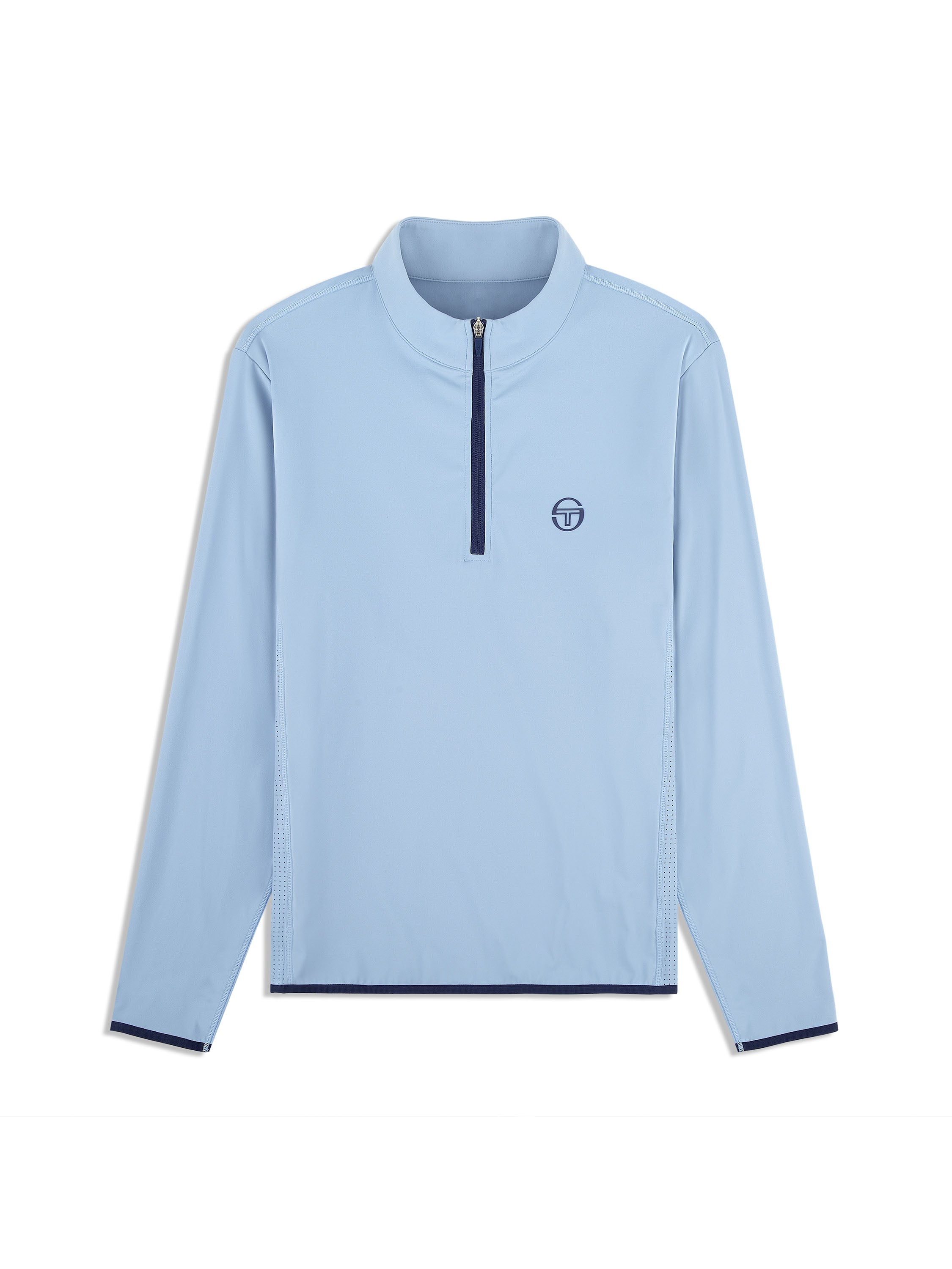 Elio 1/4 Zip Pullover Sweatshirt - Faded Denim Blue - Lightweight Quarter Zip Fleece Top for Men | Perfect for Casual Outings, Outdoor Activities & Layering in Cool Weather