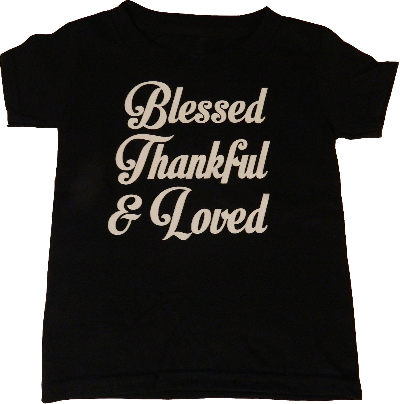 Custom Blessed Thankful Loved Thanksgiving T-Shirt for Boys & Girls - Kids Holiday Family Gathering Outfit for Church, School & Thanksgiving Dinner