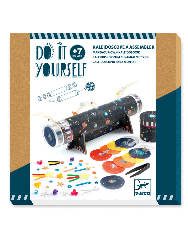 DIY Space Kaleidoscope Kit by Djeco – Fun STEM Educational Toy for Kids, Creative Science Project & Sensory Play Activity