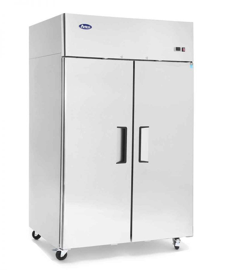 Atosa MBF8005 Commercial Top Mount Double Door Refrigerator - Heavy Duty Stainless Steel Fridge for Restaurants, Bars & Catering Businesses