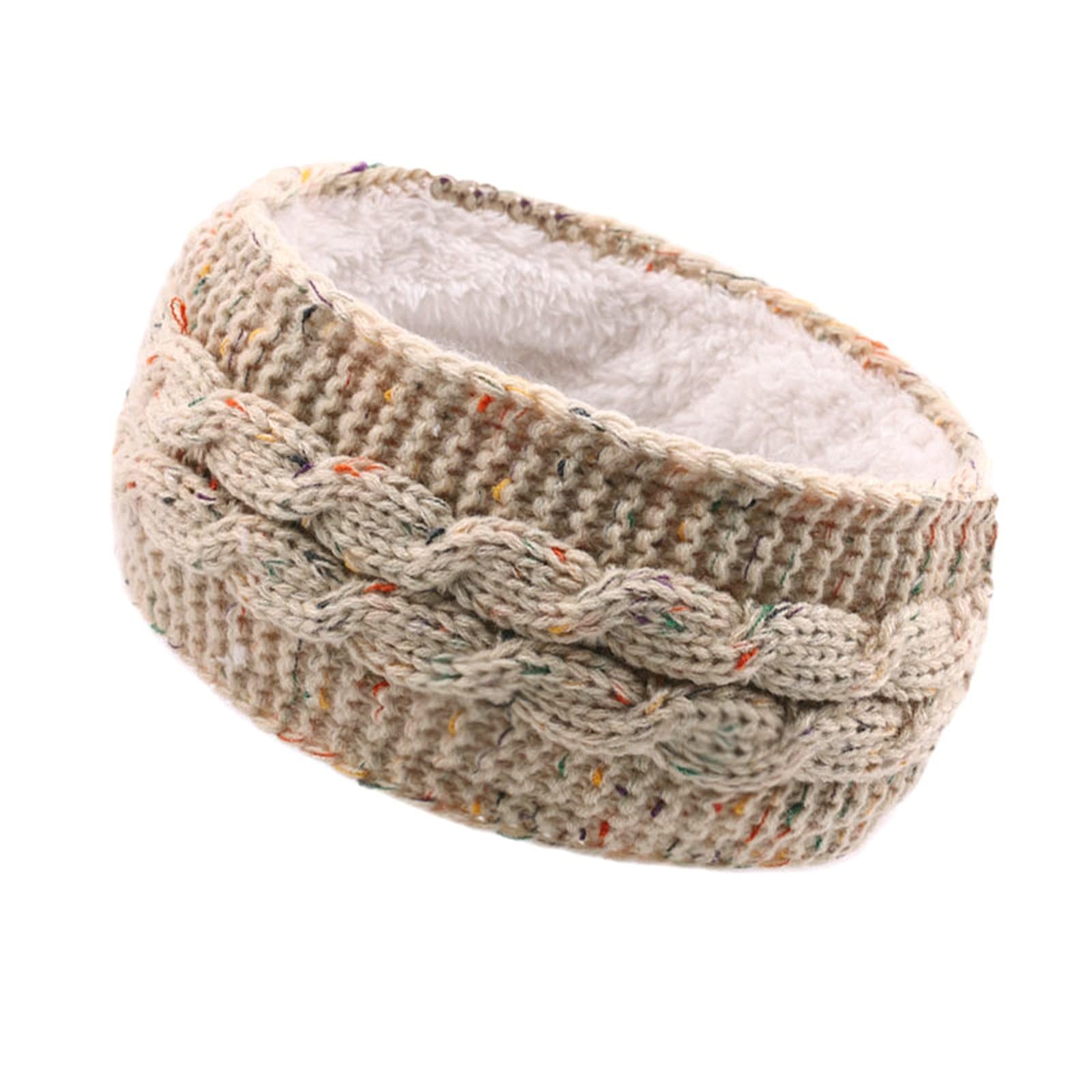 Soft Knitted Wool Hair Belt for Women - Warm & Wide Sports Hair Accessories, Elastic Hair Bands for Girls, Fashionable Edge Hair Plush Belt - Perfect for Winter Sports, Yoga, and Daily Hair Care