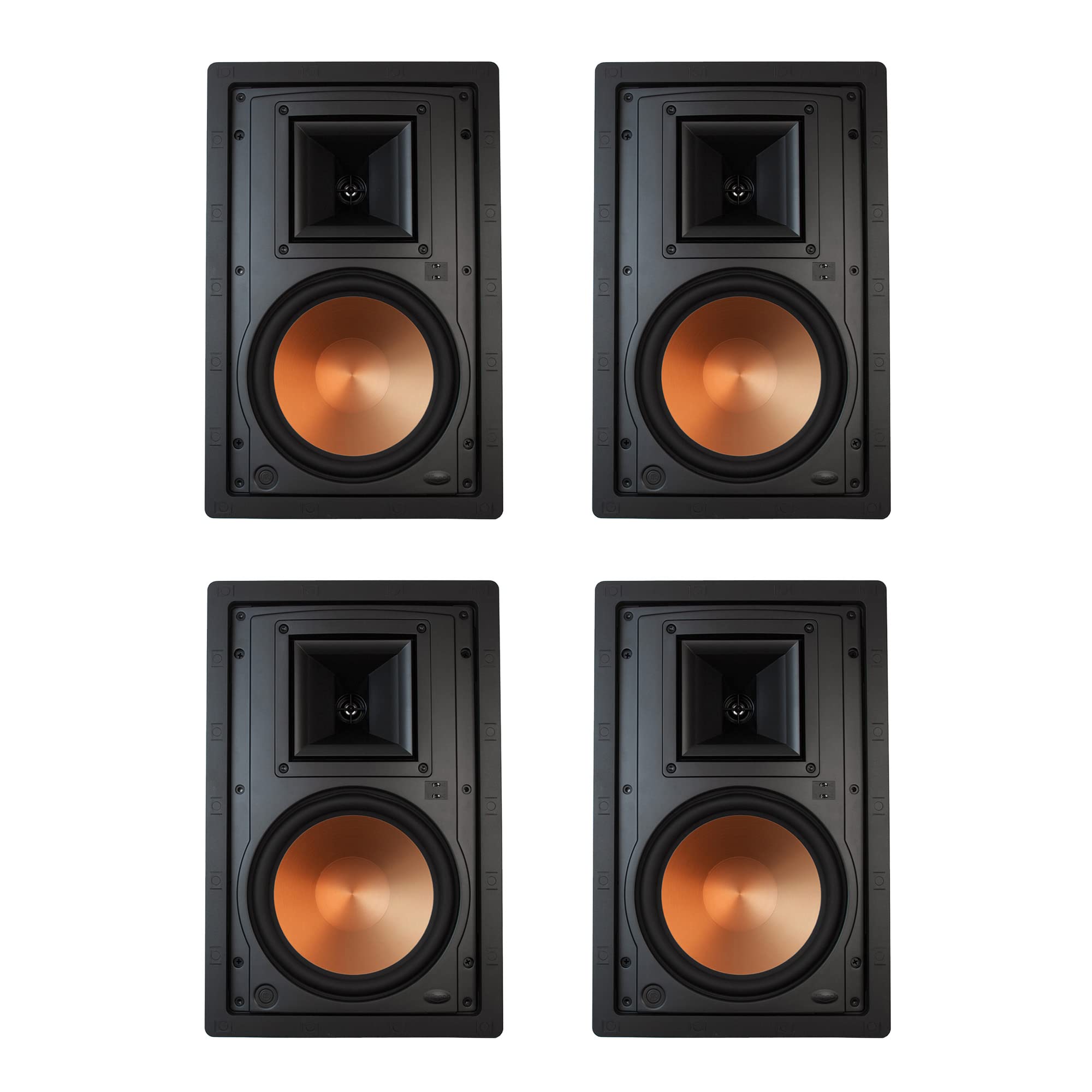 Klipsch R-5800-W II 白色入墙式音箱套装（4只） - 高保真音质，家庭影院和背景音乐系统理想选择