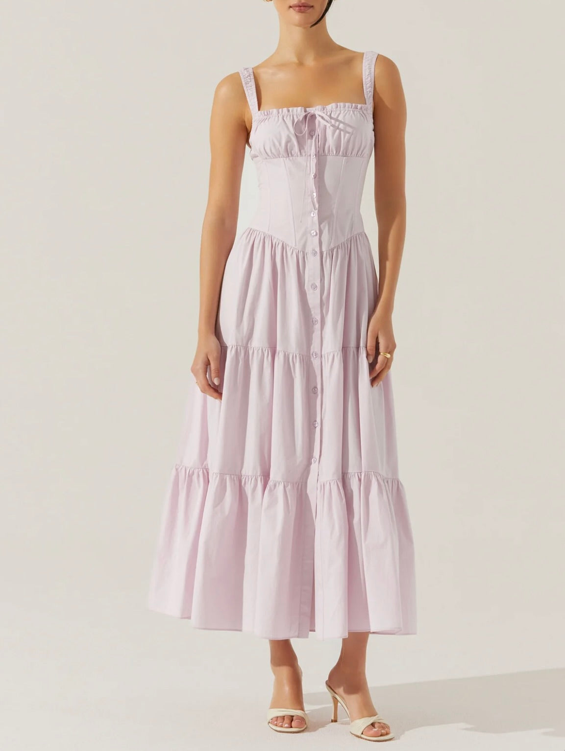 Temperance Tiered Milkmaid Maxi Dress - Flowy Boho Summer Dress for Women | Perfect for Beach, Vacation & Outdoor Events