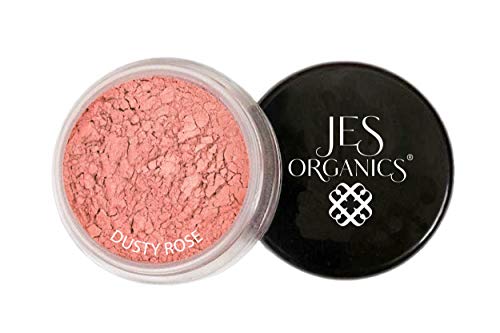 JES Organics Natural Loose Mineral Blush - Dusty Rose Shimmer | Vegan, Cruelty-Free Makeup for Cheeks | Perfect for Everyday Wear & Special Occasions