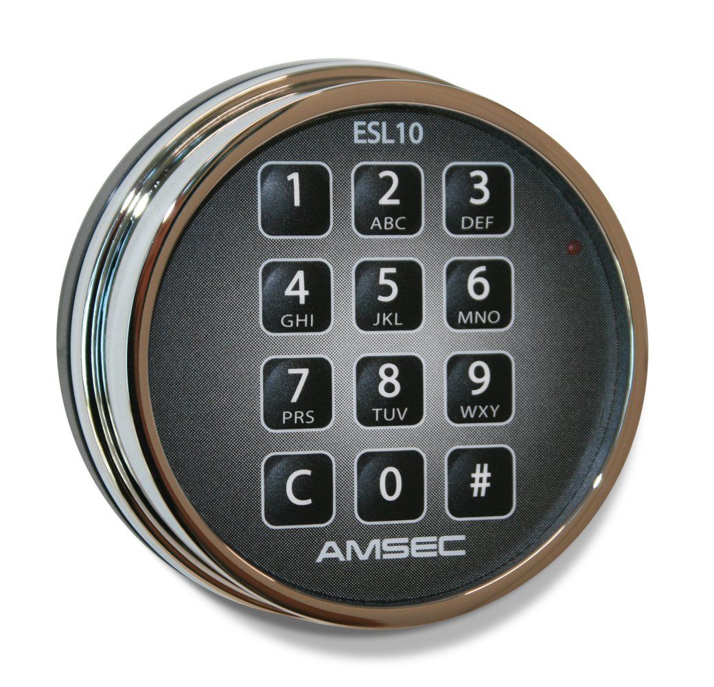 AMSEC ESL10XL Electronic Digital Lock - Keyless Entry Security Safe for Home & Office - Heavy Duty Steel Construction with LED Keypad & Override Keys