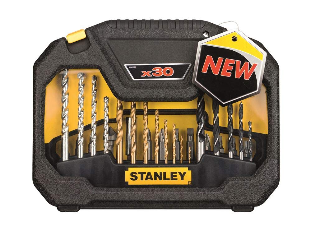 Stanley STA7183 XJ Premium Drill Bit Set - 13-Piece Masonry, Metal & Wood Drill Bits (1.5mm-8mm) - Black Stainless Steel for DIY, Construction & Home Improvement Projects