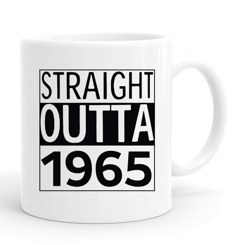 1965 Vintage Birthday Mug - 11oz Funny 55th Birthday Gift for Women & Men, Dad, Husband, Brother, Grandpa - Perfect for Coffee, Tea & Office Use