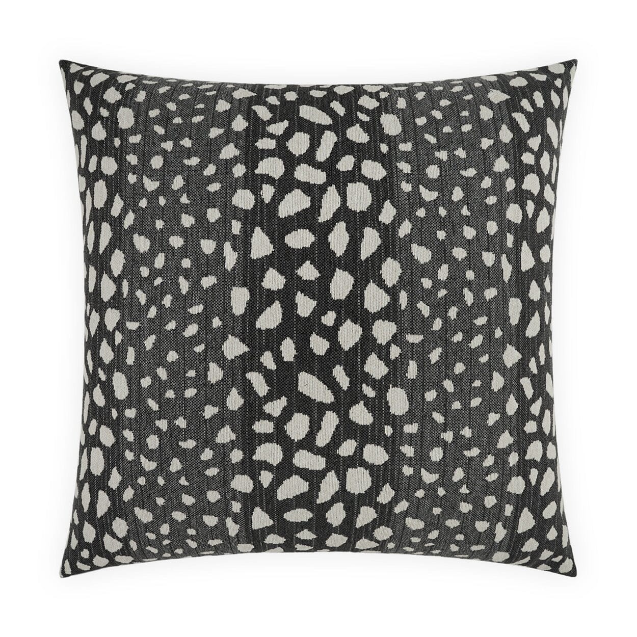 D.V. Kap 22 x 22 Inch Outdoor Throw Pillow with Deerskin & Metal Accents - Waterproof & UV Resistant for Patio, Garden, and Poolside Decor
