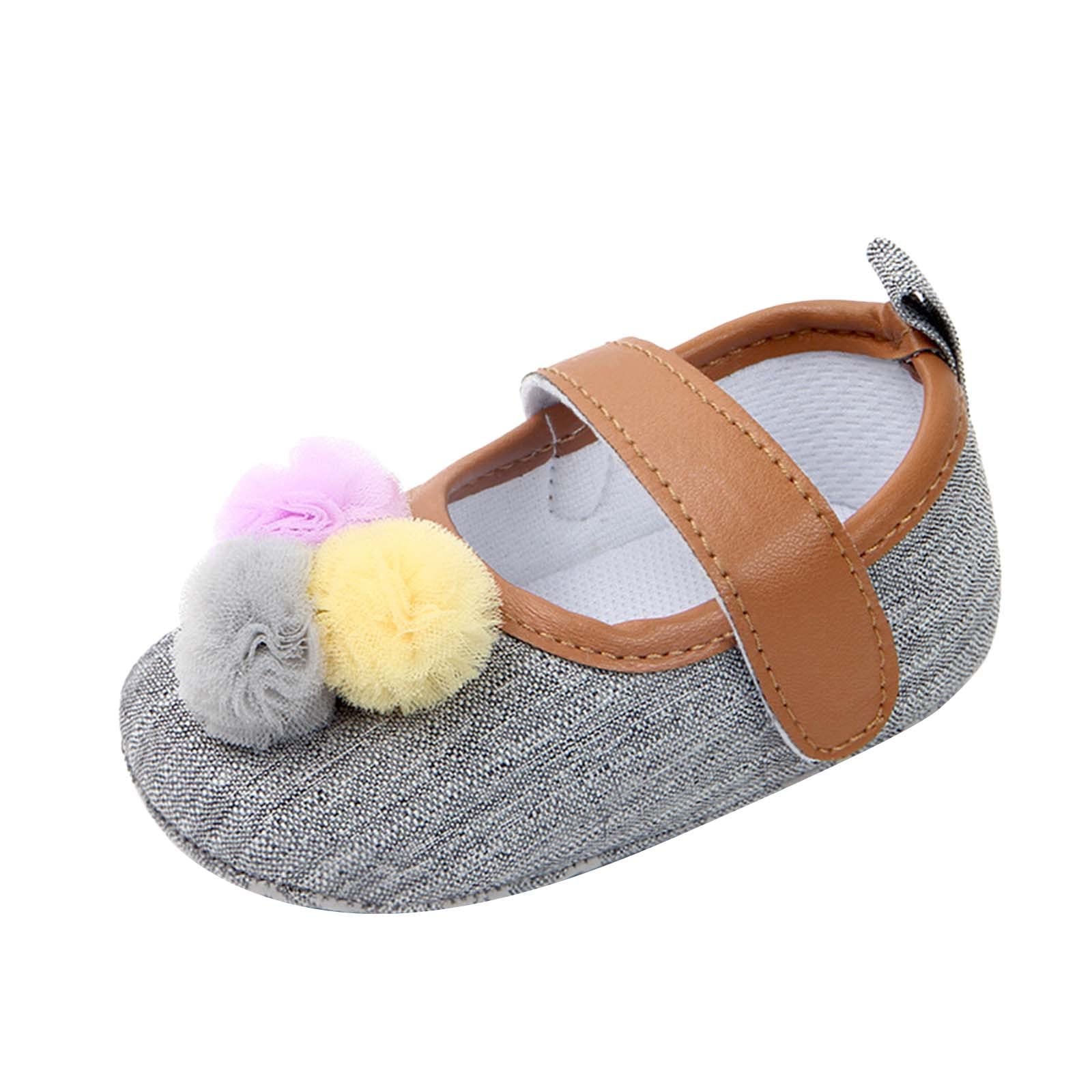 Soft Sole Infant Toddler Shoes - Breathable Hook & Loop Princess Shoes for Girls - Non-Slip Indoor & Outdoor Playtime, First Walkers, Daycare, Party Wear