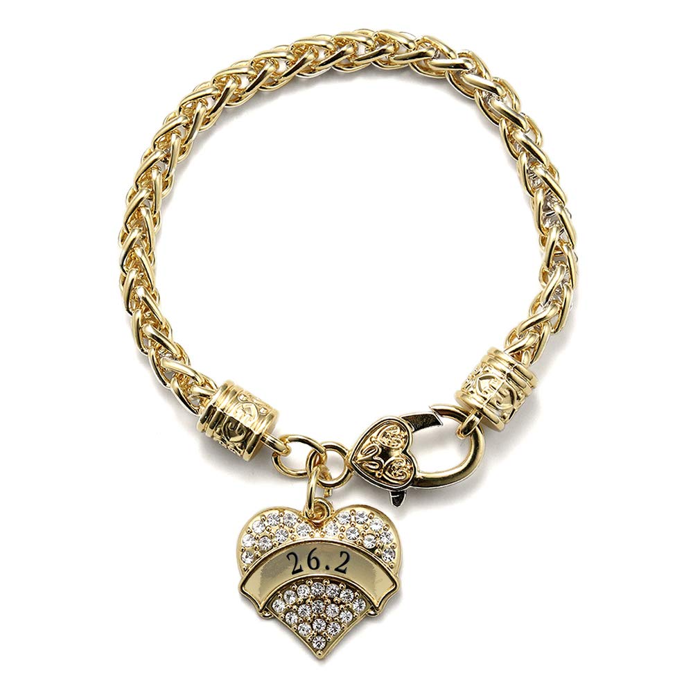 Inspired Silver Gold Pave Heart Charm Bracelet with Cubic Zirconia - Elegant Jewelry Gift for Women, Perfect for Valentine's Day, Anniversary & Special Occasions