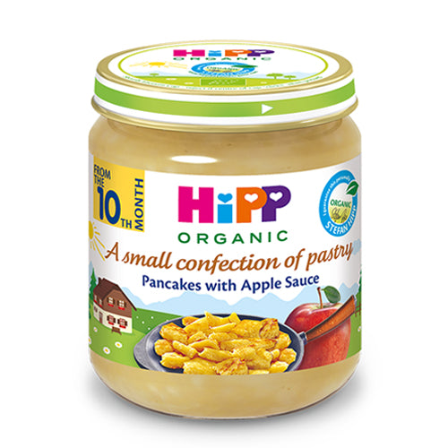 HiPP Organic Apple Sauce Puree Pancakes 200g - Delicious Pastry Snacks for Babies & Toddlers - Perfect for Breakfast, Snack Time & On-the-Go Meals