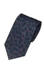 LA Smith Pink Men's Silk Tie - Premium Liberty Fabric Necktie for Business, Weddings & Formal Occasions