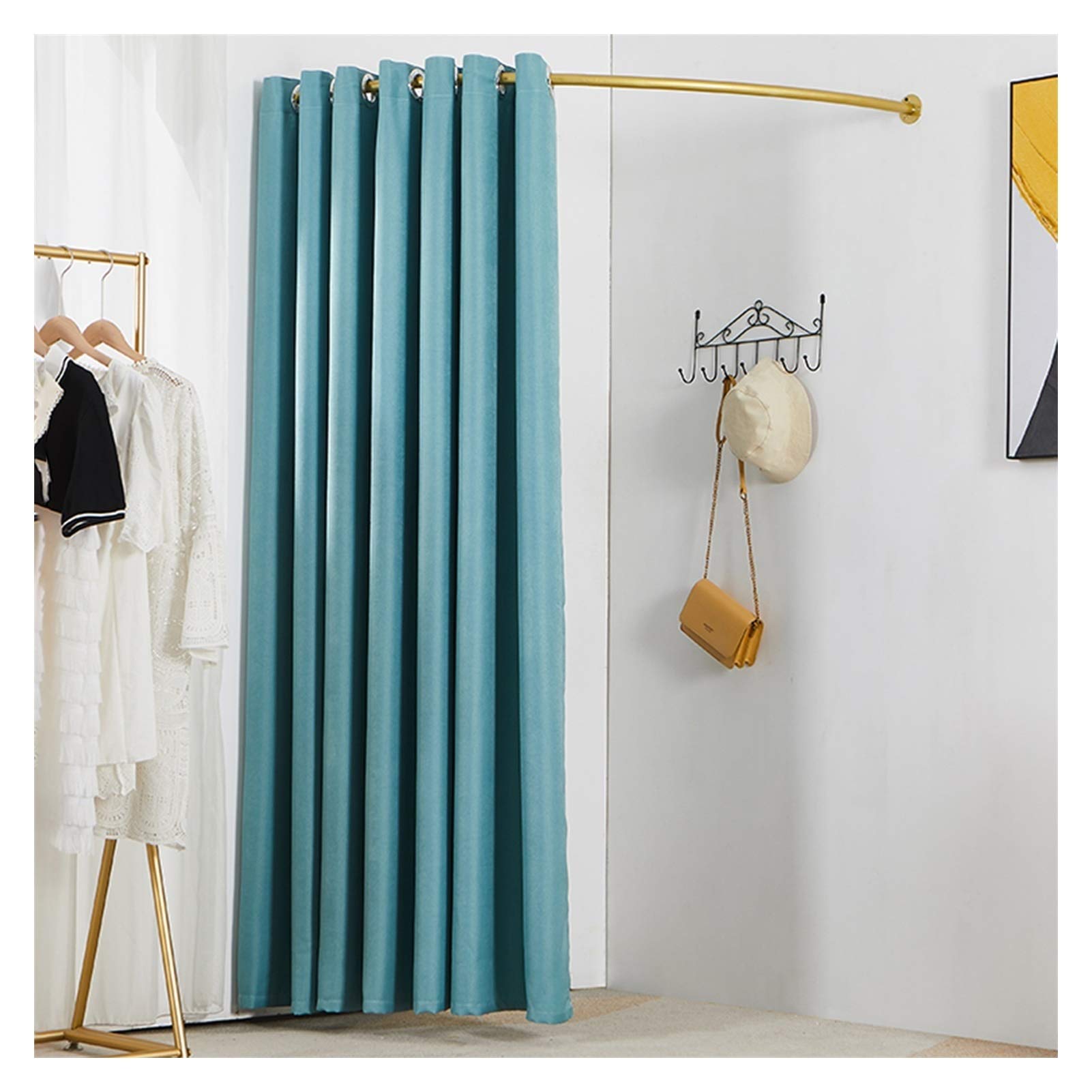 AOTNZ Portable Dressing Room - Pop Up Changing Room with Stainless Steel Frame & Curtain Divider for Clothing Store, Retail Space, Office or Locker Room | Perfect for Fitting Areas, Events & Temporary Changing Needs