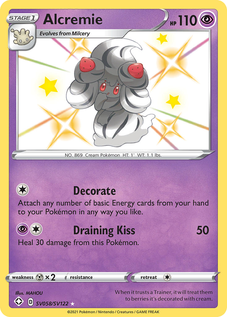 Alcremie SV058/SV122 Pokemon TCG Card - Rare Collectible Trading Card for Players & Fans | Perfect for Battles, Collections & Gifts