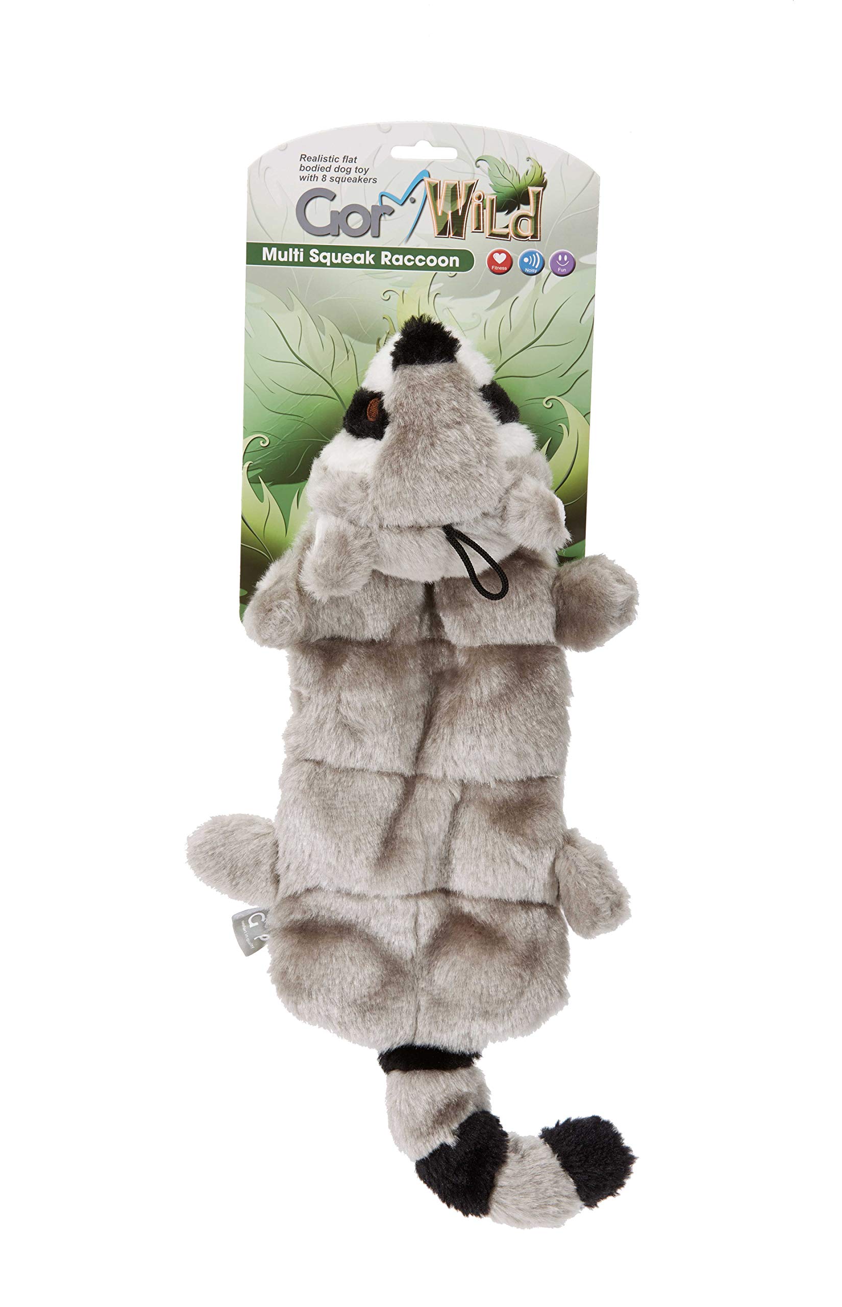 Premium Soft Plush Dog Toy with Multi-Squeak - Wild Raccoon Design for Chewing & Play - Perfect for Indoor & Outdoor Fun, Training & Bonding with Your Pet