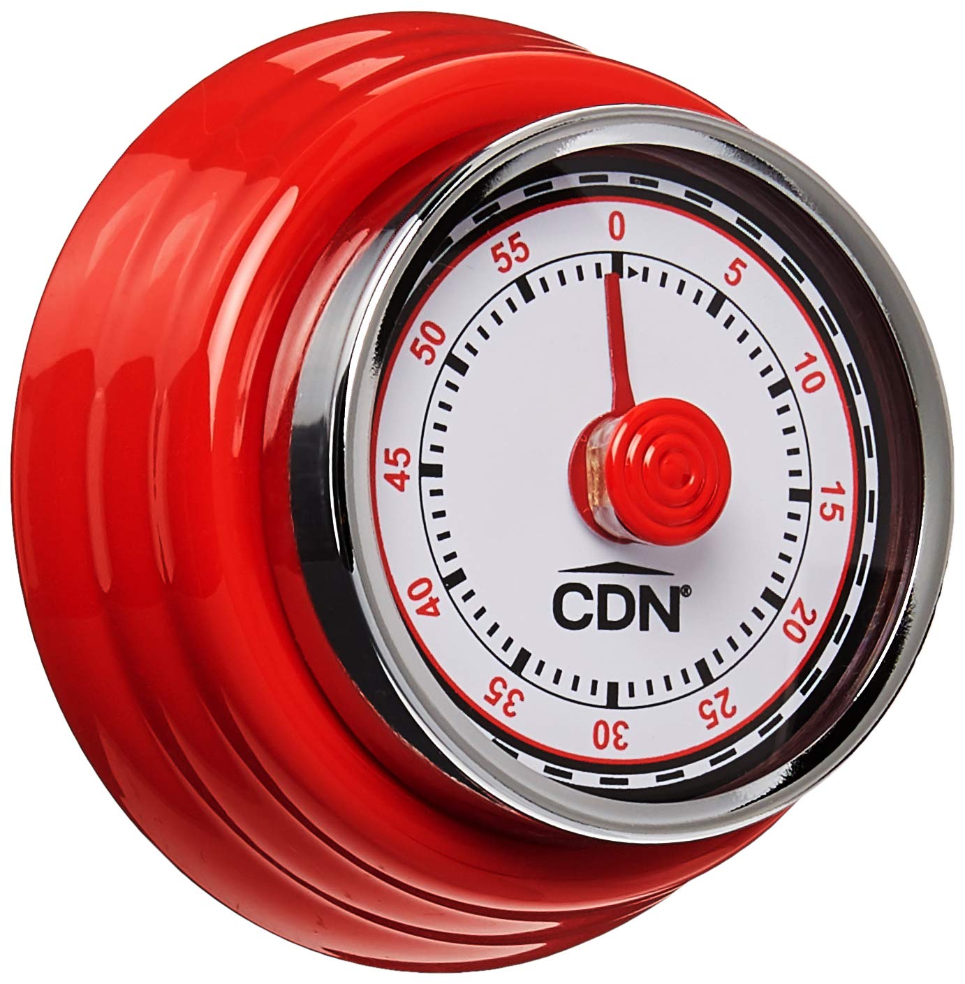 CDN Compact 60-Minute Mechanical Timer - Red | Countdown Timer for Kitchen, Home, Office & Classroom | Perfect for Cooking, Laundry, Presentations & Study Sessions